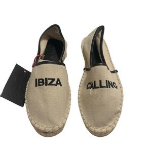 South Beach Ibiza Espadrille Shoes size 9 in beige